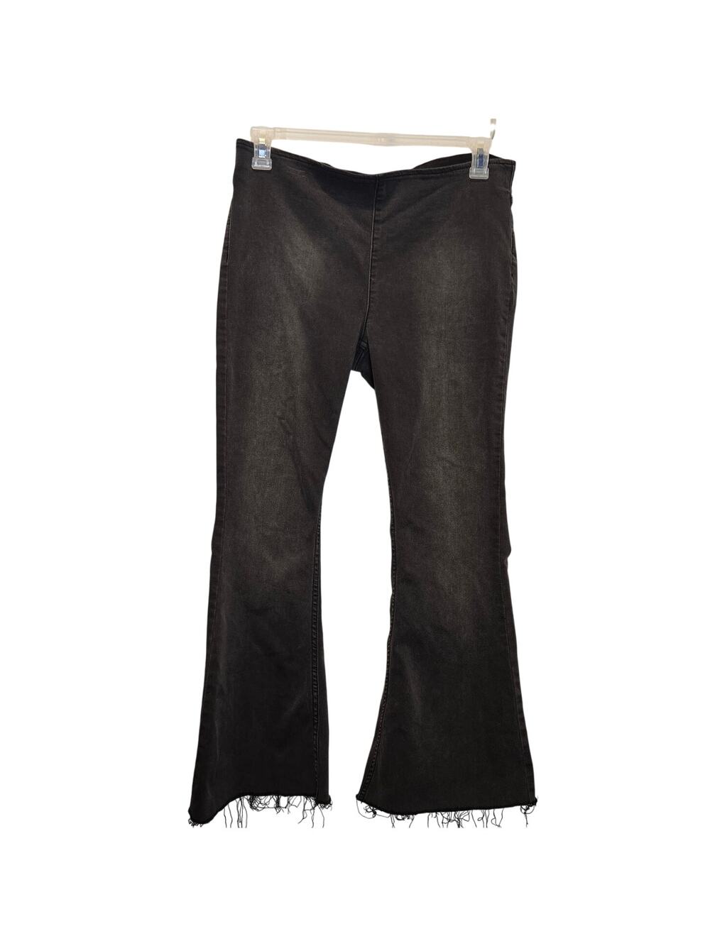 Free People We the Free Penny Pull-On Flare Bell Bottom raw hem sz 31 black